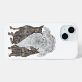 Coques Case-Mate iPhone Chiens de Doberman noir et tan (Verso (horizontal))