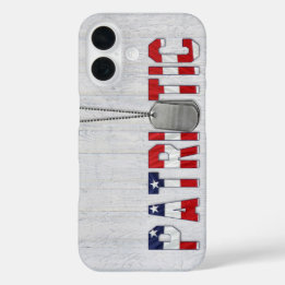 Coques iPhone 16 Chiens de guerre patriotique