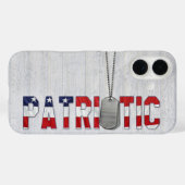 Coques Case-Mate iPhone Chiens de guerre patriotique (Verso (horizontal))
