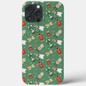 Coques Case-Mate iPhone Chiens de Noël Motif Rouge Vert (Verso)