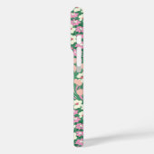 Coques Case-Mate iPhone Chiens de Noël roses Monogramme de fille personnal (Verso / Gauche)