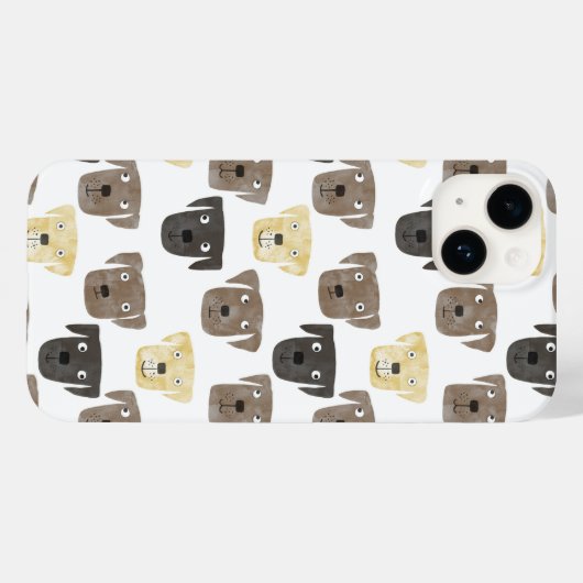Coques Case-Mate iPhone Chiens du Labrador (Verso (horizontal))