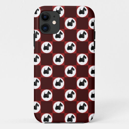 Coques Case-Mate iPhone Chiens écossais mignons (Dos)