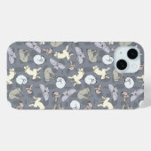 Coques Case-Mate iPhone Chiens endormis au charme moderne Vanille sur Gris (Verso (horizontal))