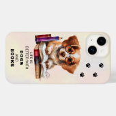 Coques Case-Mate iPhone Chiens Et Livres Amateurs (Verso (horizontal))