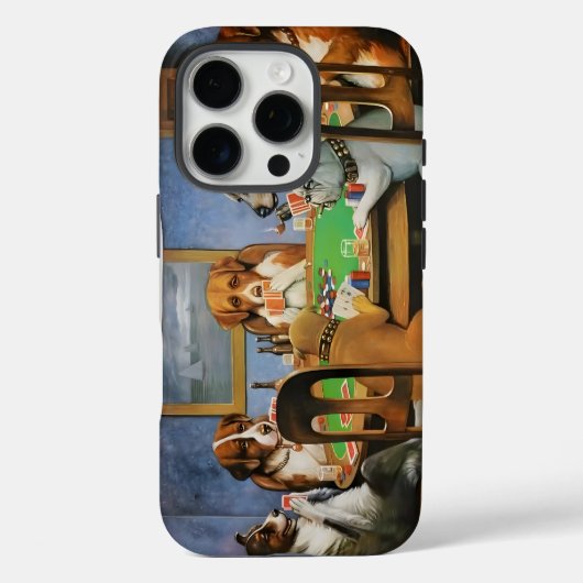 Coques Case-Mate iPhone Chiens jouant au Poker par Cassius Marcellus Cooli (Verso)