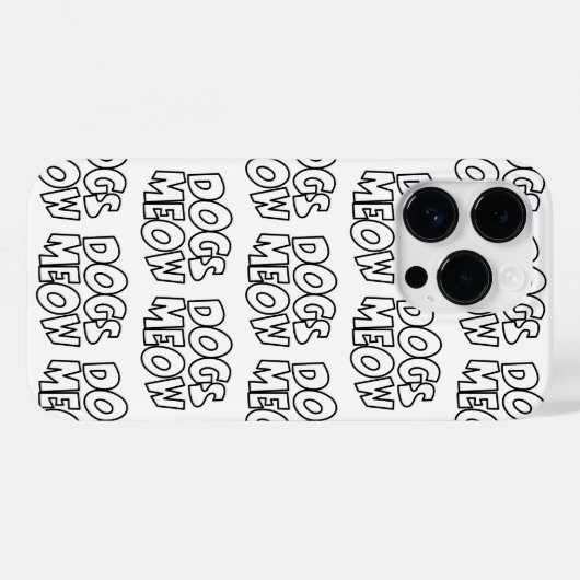 Coques Case-Mate iPhone Chiens Meow (Verso (horizontal))