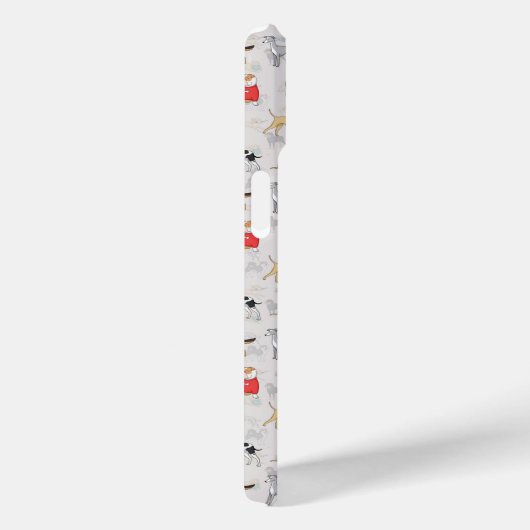 Coques Case-Mate iPhone Chiens mignons Design Motif Blanc (Verso / Droite)