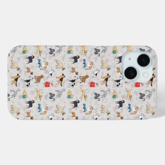 Coques Case-Mate iPhone Chiens mignons Design Motif Blanc (Verso (horizontal))