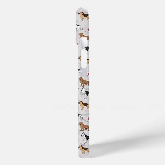Coques Case-Mate iPhone Chiens mignons Design Motif Blanc (Verso / Gauche)