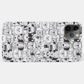 Coques Case-Mate iPhone Chiens mignons Noir et Blanc Animal Motif Line Art (Dos (Horizontal))