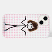 Coques Case-Mate iPhone Chiffre À Bâtons Fille Avec Baskets En vichy (Verso (horizontal))