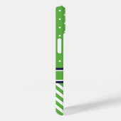 Coques Case-Mate iPhone Chiffre Chevron - Green et Navy Preppy (Verso / Droite)