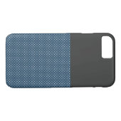 Coques Case-Mate iPhone Chiffre gris chic et points bleus iPhone 7 Coque,  (Dos (Horizontal))