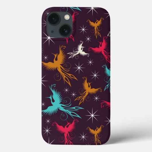Coques Case-Mate iPhone Chiffre motif d'oiseaux de Phoenix (Verso)