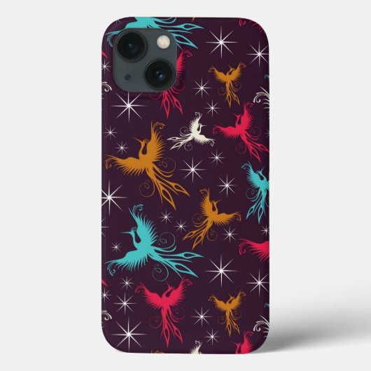 Coques Case-Mate iPhone Chiffre motif d'oiseaux de Phoenix (Verso)