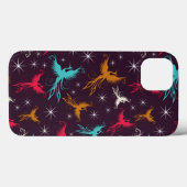 Coques Case-Mate iPhone Chiffre motif d'oiseaux de Phoenix (Verso (horizontal))