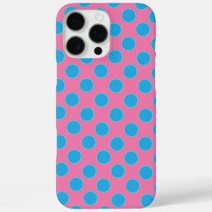 Coques iPhone 16 Pro Max Chiffres Bleus bébé sur Arrière - plan rose