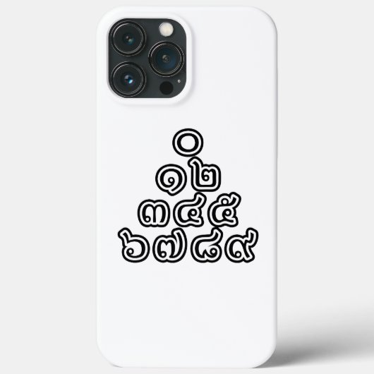 Coques Case-Mate iPhone Chiffres thaïlandais Pyramide ♦ Script en thaï ♦ (Verso)