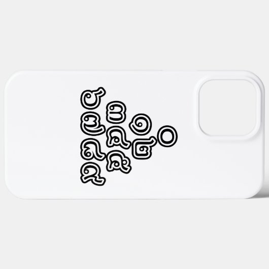 Coques Case-Mate iPhone Chiffres thaïlandais Pyramide ♦ Script en thaï ♦ (Verso (horizontal))