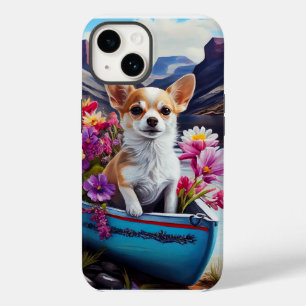 Coque Pour iPhone 14 Chihuahua à la pagaie : une aventure Pittoresque