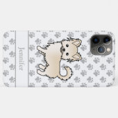 Coques Case-Mate iPhone Chihuahua à longs poils crème Chien de dessin anim (Dos (Horizontal))