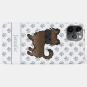 Coques Case-Mate iPhone Chihuahua à poil long bringé Chien de dessin animé (Dos (Horizontal))