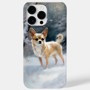 Coque Pour Pour iPhone 14 Pro Max Chihuahua Laisser neiger Noël