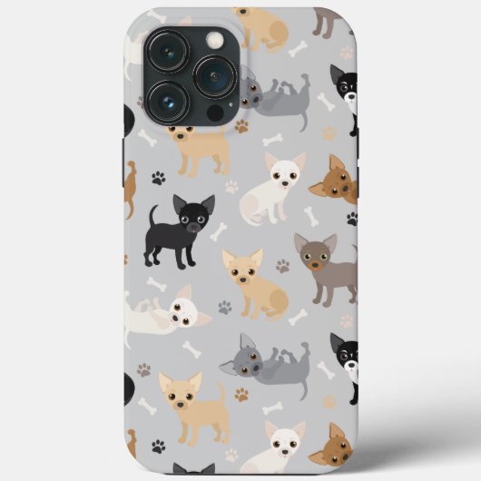 Coques Case-Mate iPhone Chihuahua os et pattes gris (Verso)