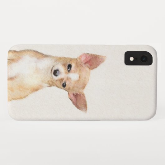 Coques Case-Mate iPhone Chihuahua Peinture - Cute Original Chien Art (Dos (Horizontal))