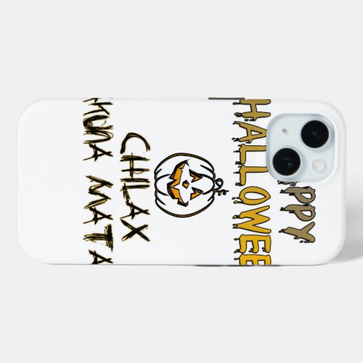 Coques Case-Mate iPhone Chilax Éffrayant & Fun : Happy Halloween Collectio (Verso (horizontal))