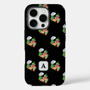 Coques iPhone 16 Pro Chili Beach Christmas Ajouter votre noir initial