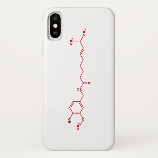 Coques Case-Mate iPhone Chili Capsaicin Formule chimique moléculaire (Dos)