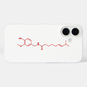 Coques iPhone 16 Chili Capsaicin Formule chimique moléculaire