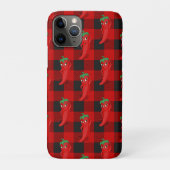 Coques Case-Mate iPhone Chili Pepper Buffalo Plaid Motif noir et rouge (Dos)
