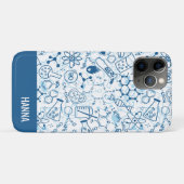 Coques Case-Mate iPhone Chimie Doodle Motif Nom personnalisé (Dos (Horizontal))