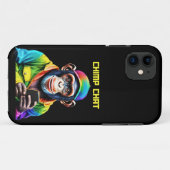 Coques Case-Mate iPhone Chimp Conversation-Chimpanzé avec téléphone (Dos (Horizontal))