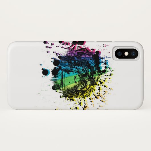 Coques Case-Mate iPhone Chimpanzé arc-en-ciel (Dos (Horizontal))