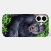 Coques Case-Mate iPhone Chimpanzé En Plante Vert (Verso (horizontal))