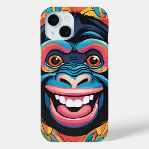 Coque Pour iPhone 15 Chimpanzé fou mignon