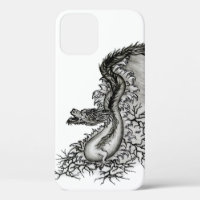 Chine Dragon, noir et blanc Design en Tattoostyl