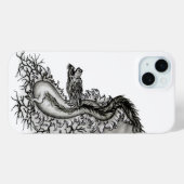 Coques Case-Mate iPhone Chine Dragon, noir et blanc Design en Tattoostyl (Verso (horizontal))