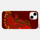 Coques Case-Mate iPhone Chine Dragon rouge et or design (Verso (horizontal))