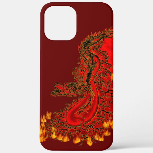 Coques Case-Mate iPhone Chine Dragon rouge et or design (Verso)