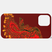 Coques Case-Mate iPhone Chine Dragon rouge et or design (Verso / Droite)