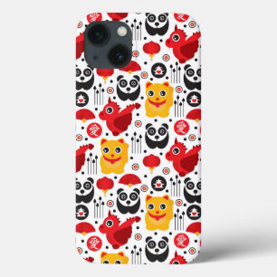 Coques Pour iPhone Chine lucky cat, dragon, and panda