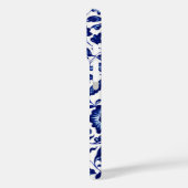 Coques Case-Mate iPhone Chinois bleu marine foncé motif floral sur blanc (Verso / Gauche)