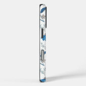 Coques Case-Mate iPhone Chinoiserie Blue Echinacea Pattern (Verso / Droite)