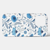 Coques Case-Mate iPhone Chinoiserie Blue Echinacea Pattern (Verso (horizontal))