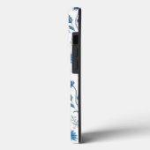 Coques Case-Mate iPhone Chinoiserie Blue Echinacea Pattern (Verso / Gauche)